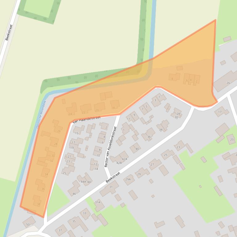 Kaart van postcodegebied 5843AW.