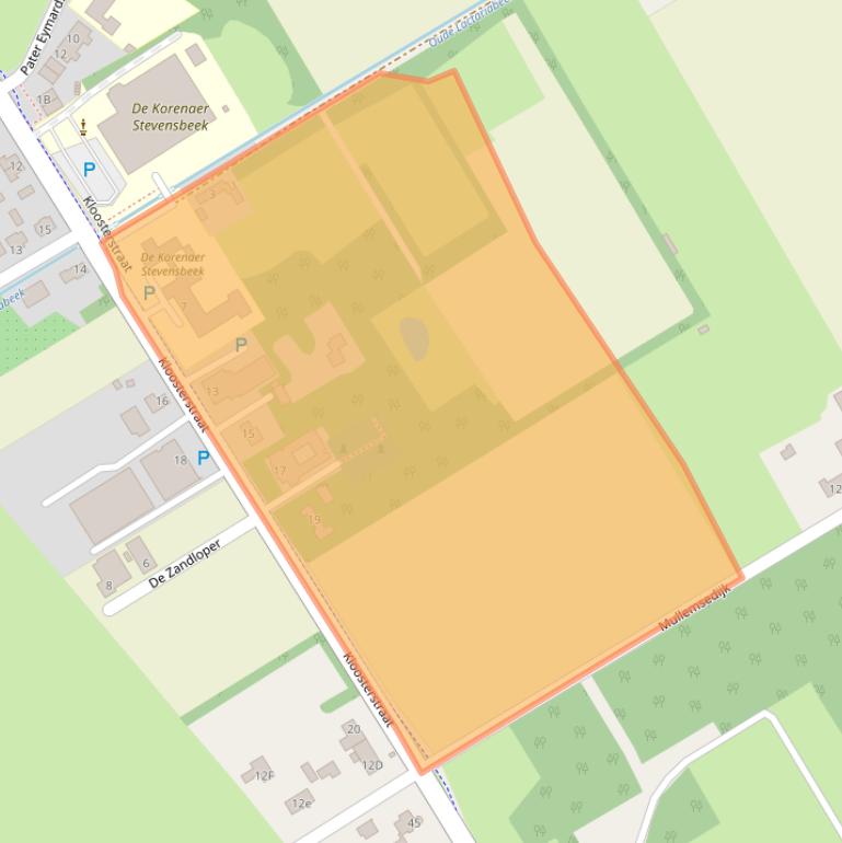 Kaart van postcodegebied 5844AP.