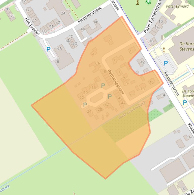 Kaart van postcodegebied 5844AV.