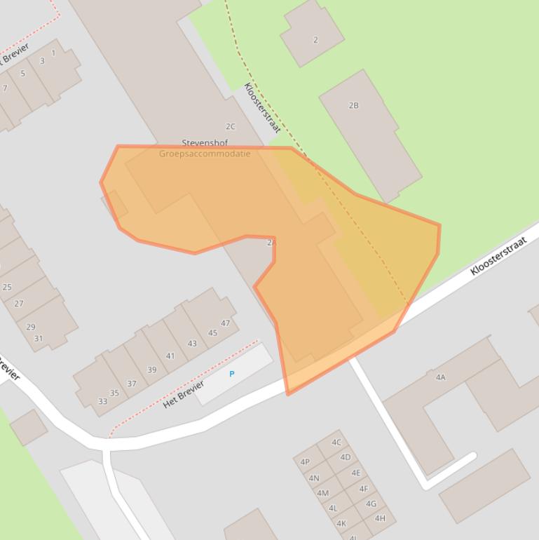 Kaart van postcodegebied 5844AX.