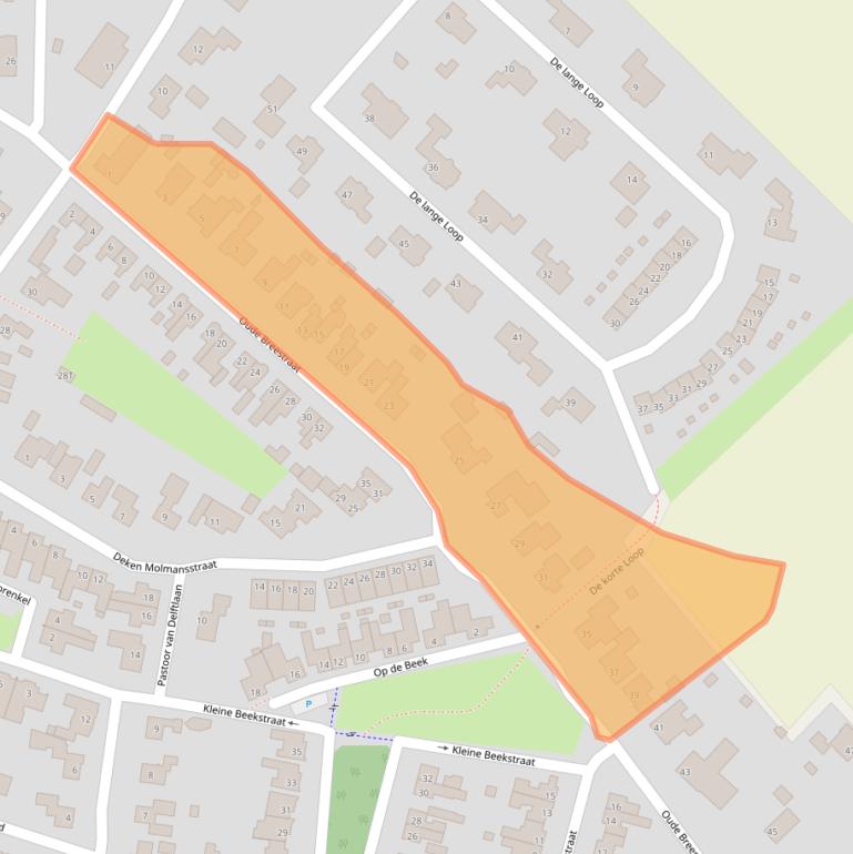 Kaart van postcodegebied 5845AA.