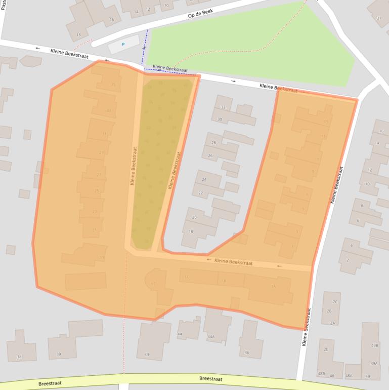 Kaart van postcodegebied 5845AE.