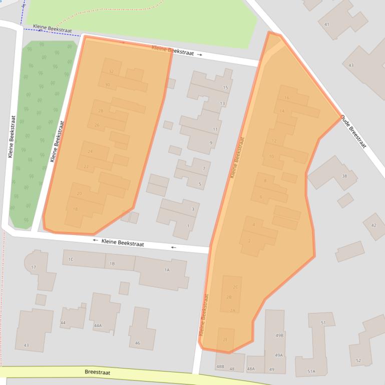 Kaart van postcodegebied 5845AG.