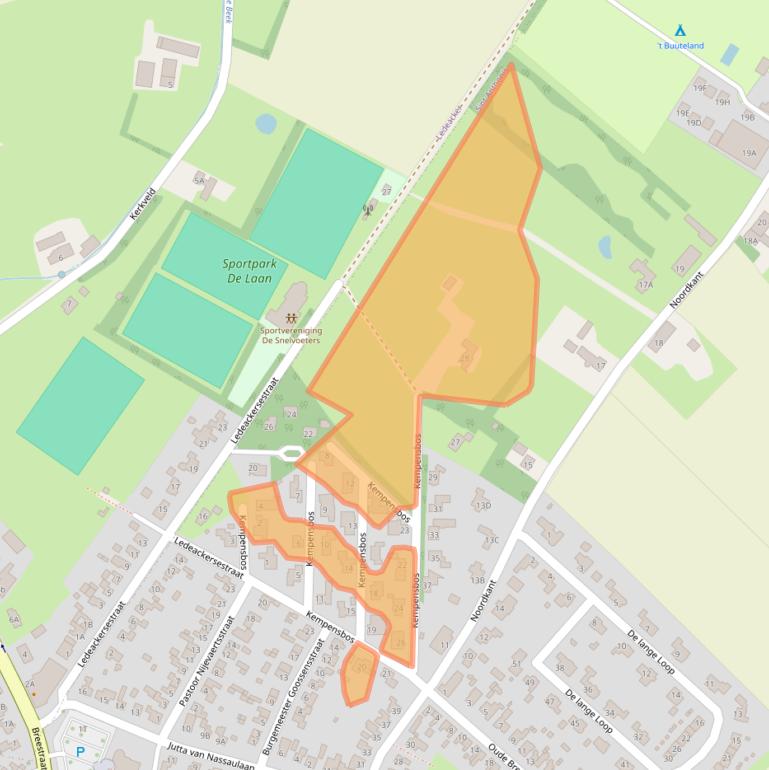 Kaart van postcodegebied 5845AM.