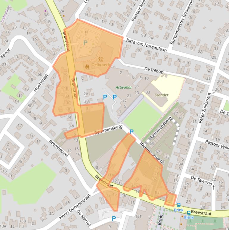 Kaart van postcodegebied 5845AX.