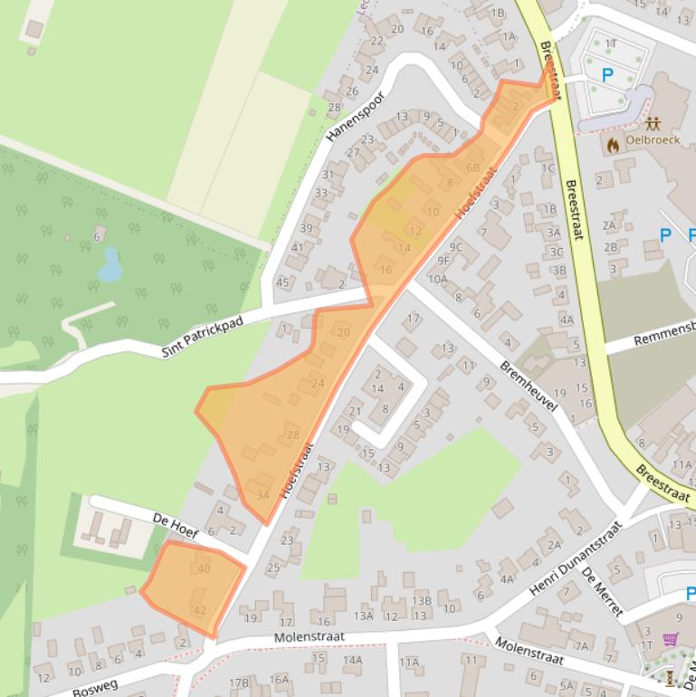 Kaart van postcodegebied 5845BC.