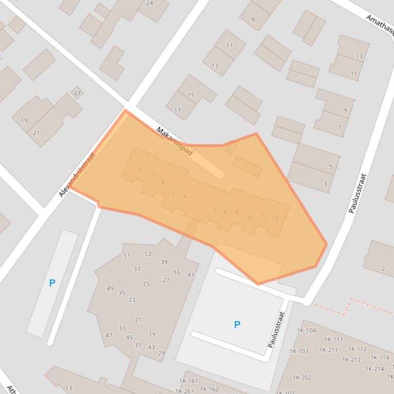 Kaart van postcodegebied 5845BV.