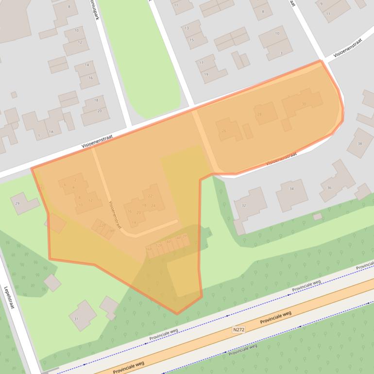 Kaart van postcodegebied 5845CB.