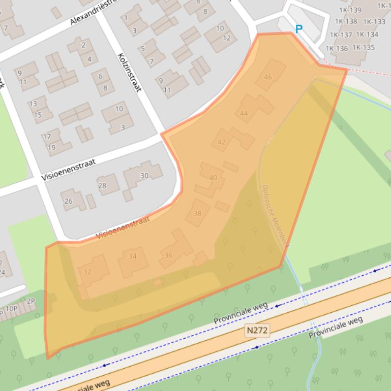 Kaart van postcodegebied 5845CC.