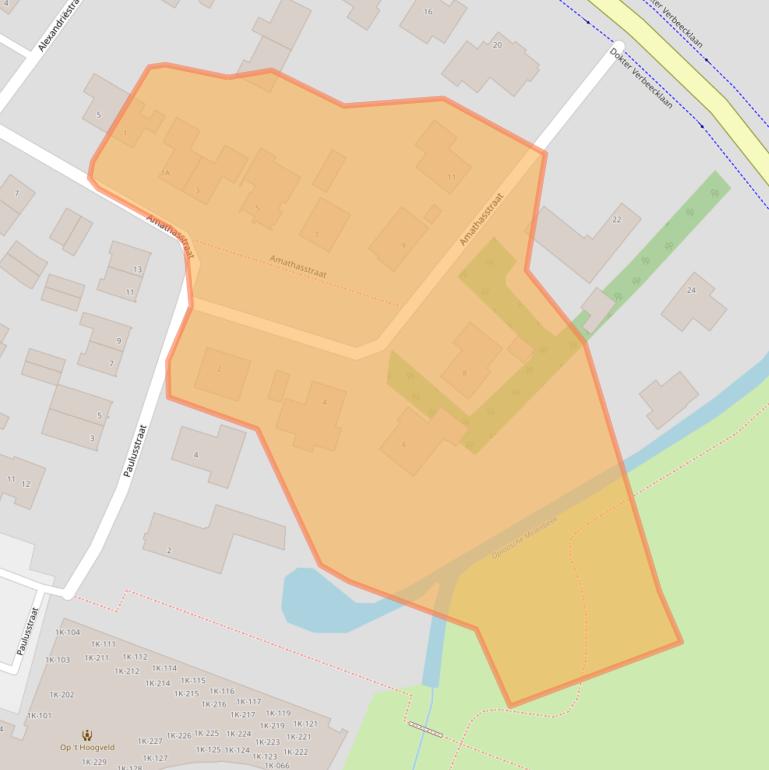 Kaart van postcodegebied 5845CD.