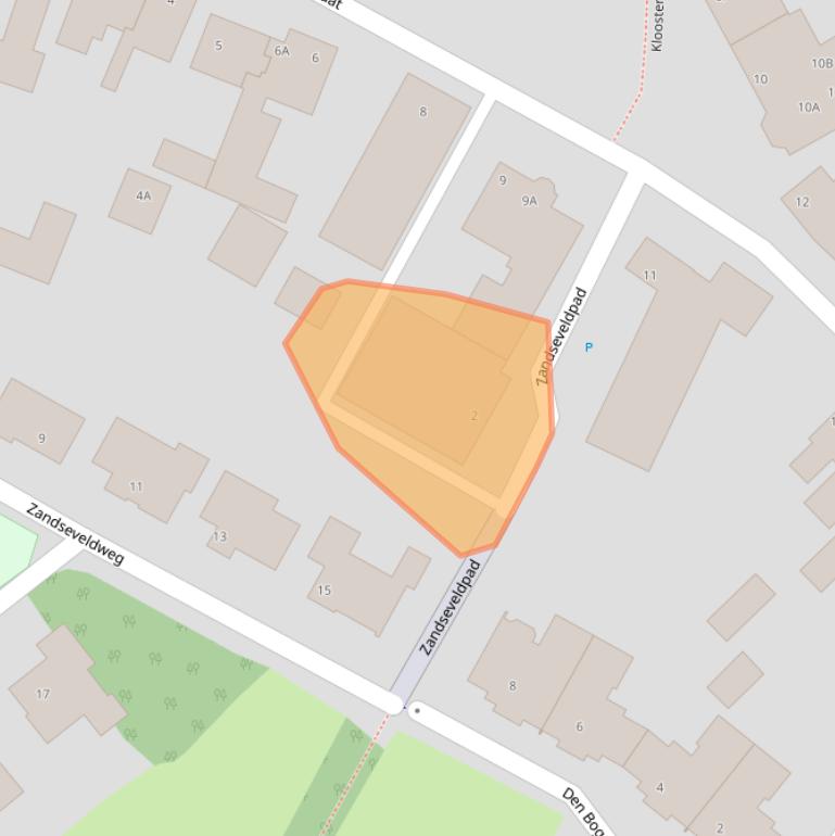 Kaart van postcodegebied 5845CR.