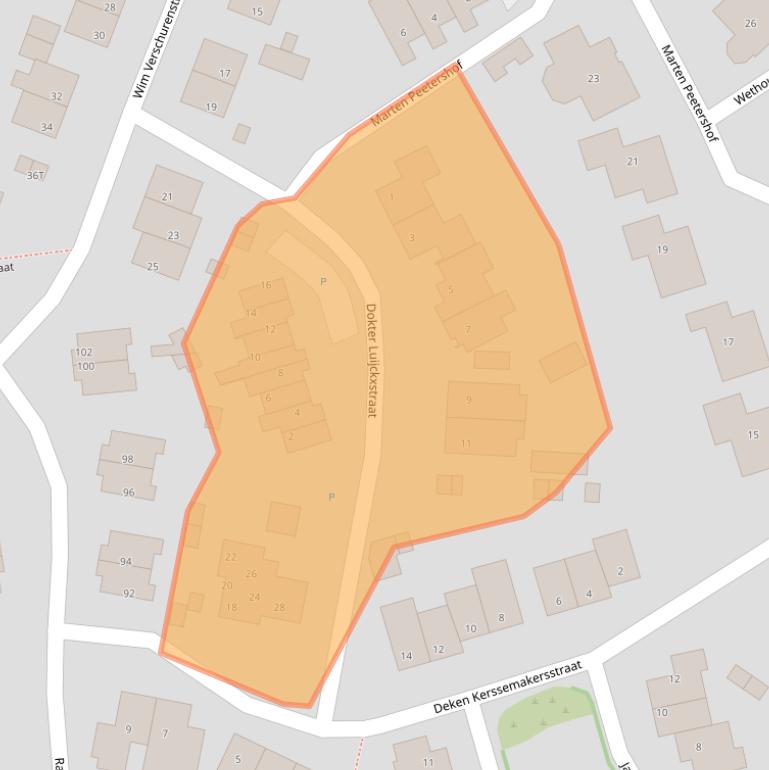 Kaart van postcodegebied 5845CT.
