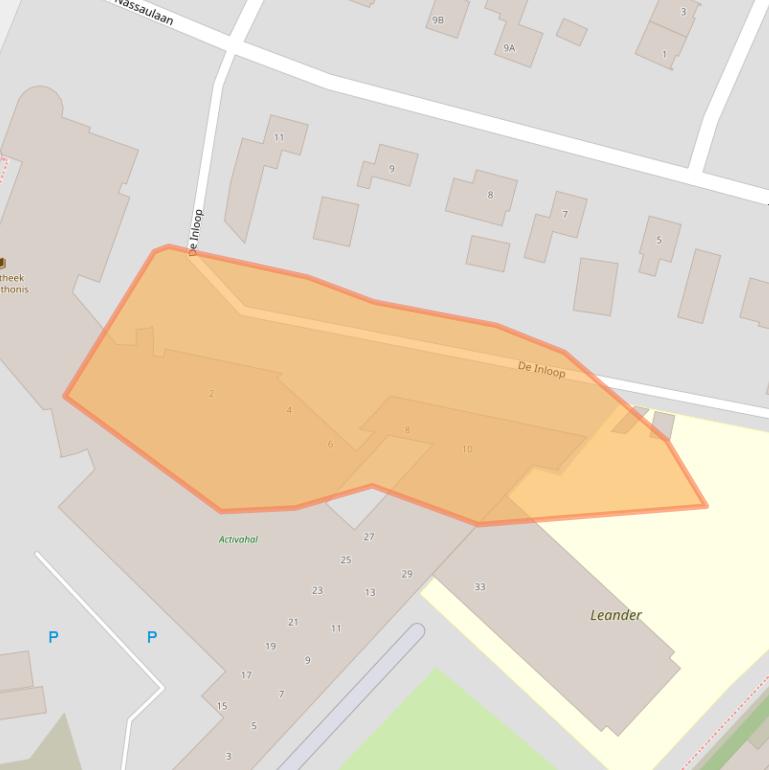 Kaart van postcodegebied 5845DC.