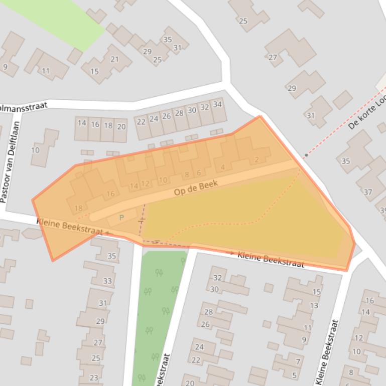 Kaart van postcodegebied 5845DH.