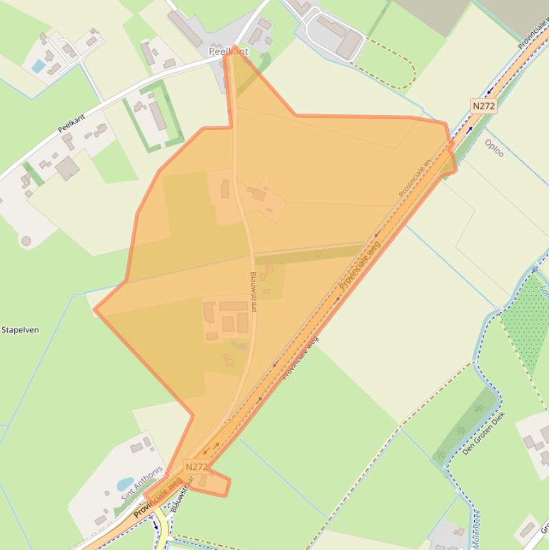 Kaart van postcodegebied 5845EK.