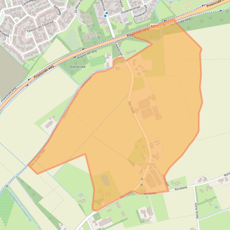 Kaart van postcodegebied 5845EL.