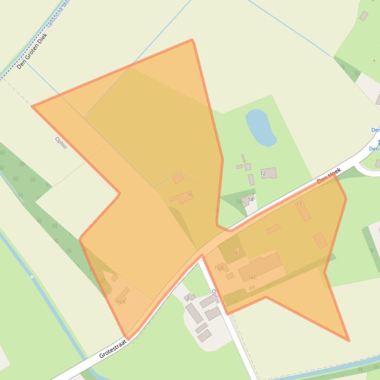 Kaart van postcodegebied 5845EM.