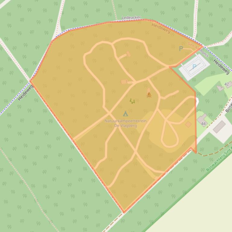 Kaart van postcodegebied 5845EN.