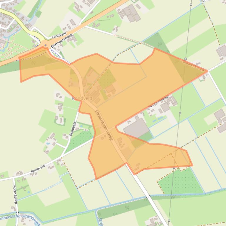 Kaart van postcodegebied 5845ER.