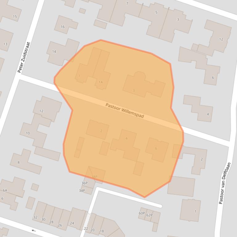 Kaart van postcodegebied 5845GA.