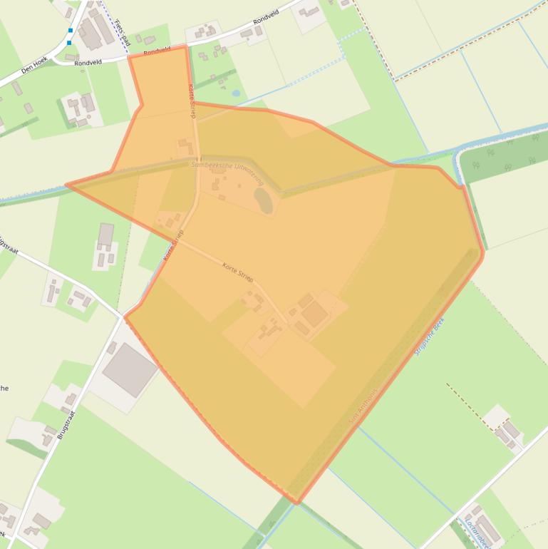 Kaart van postcodegebied 5845GE.