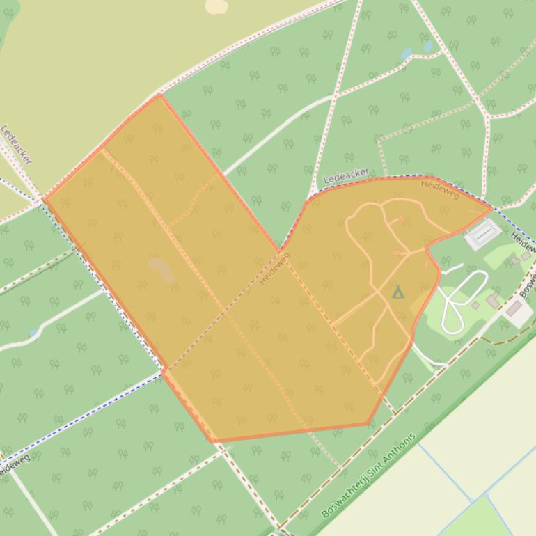 Kaart van postcodegebied 5845GL.