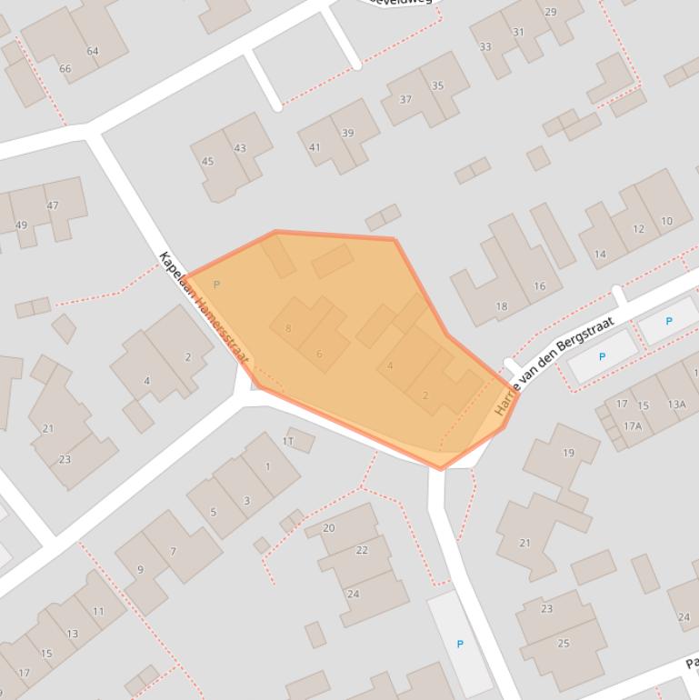 Kaart van postcodegebied 5845HC.