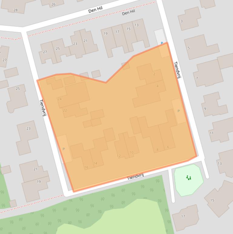 Kaart van postcodegebied 5845HP.