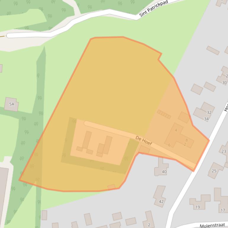 Kaart van postcodegebied 5845HR.