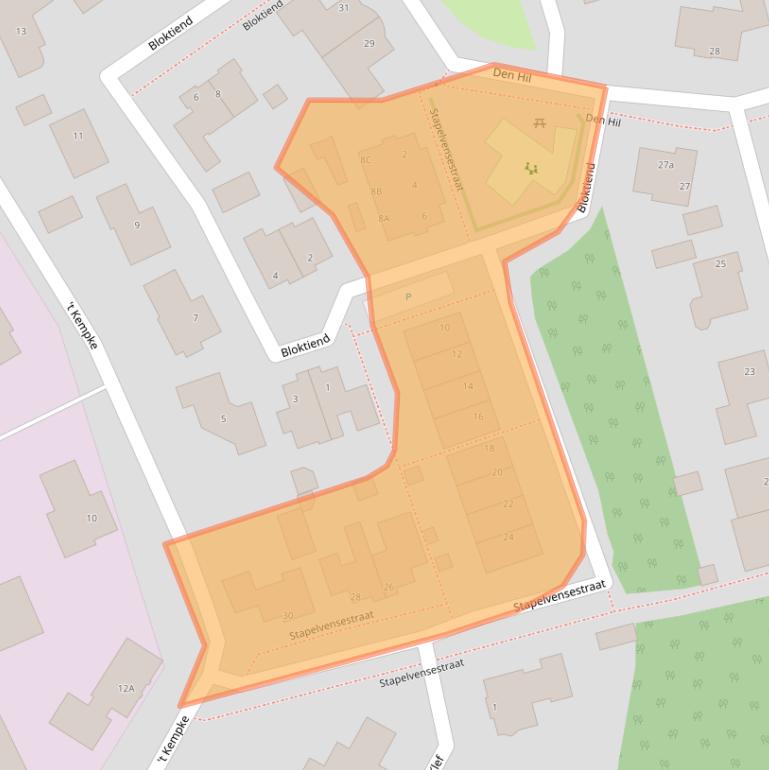 Kaart van postcodegebied 5845HS.