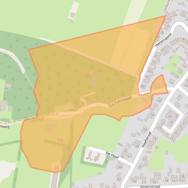 Kaart van postcodegebied 5845HW.