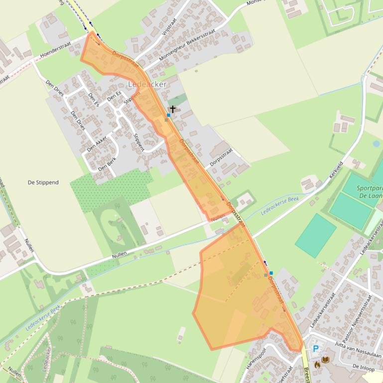 Kaart van postcodegebied 5846AB.