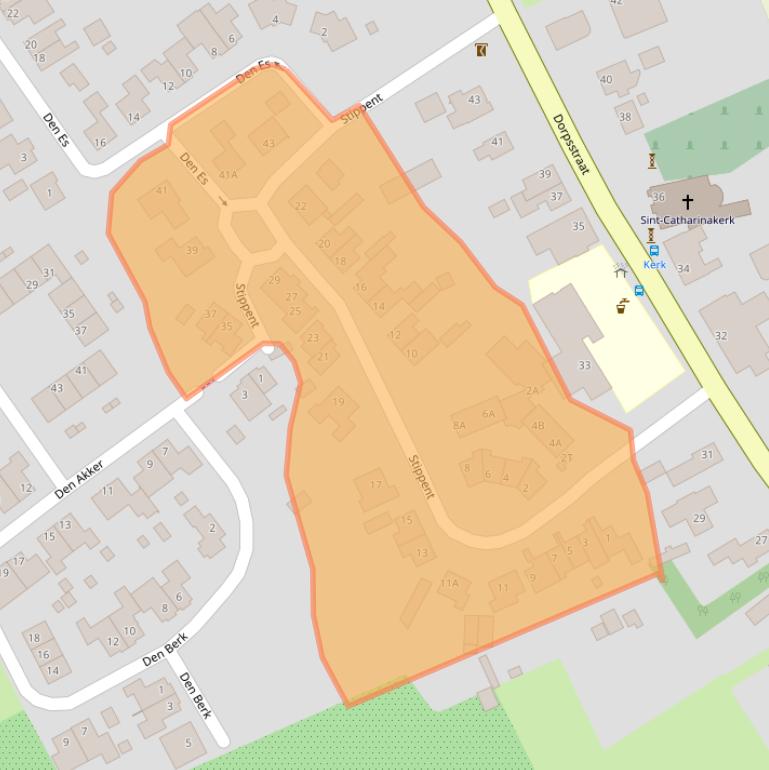 Kaart van postcodegebied 5846AC.