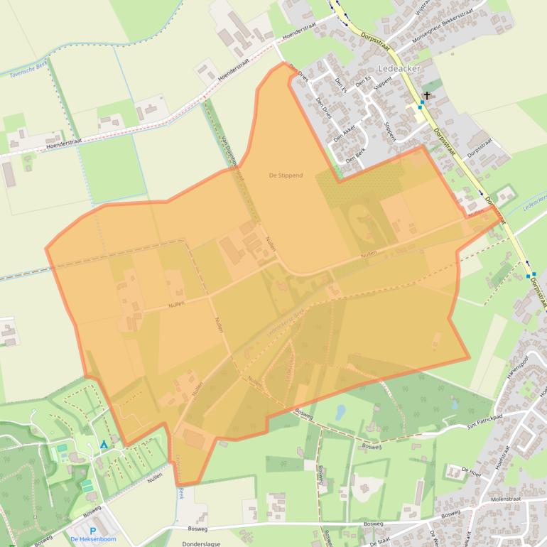 Kaart van postcodegebied 5846AD.