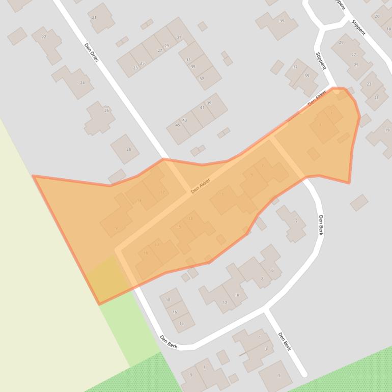 Kaart van postcodegebied 5846AV.