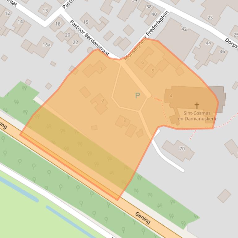 Kaart van postcodegebied 5851AM.