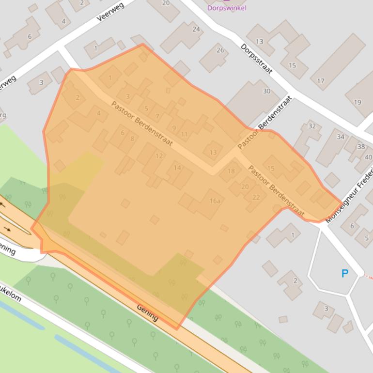 Kaart van postcodegebied 5851AN.