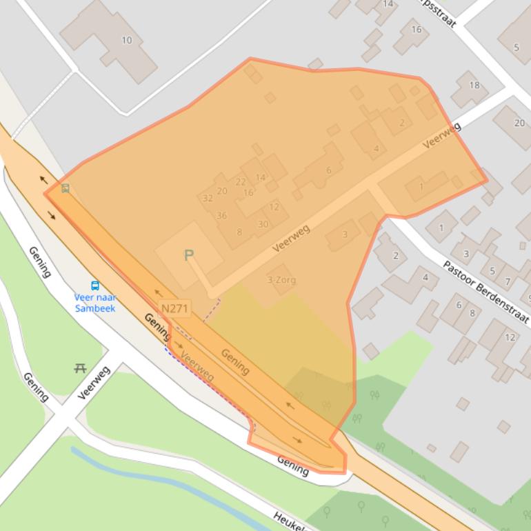 Kaart van postcodegebied 5851AP.