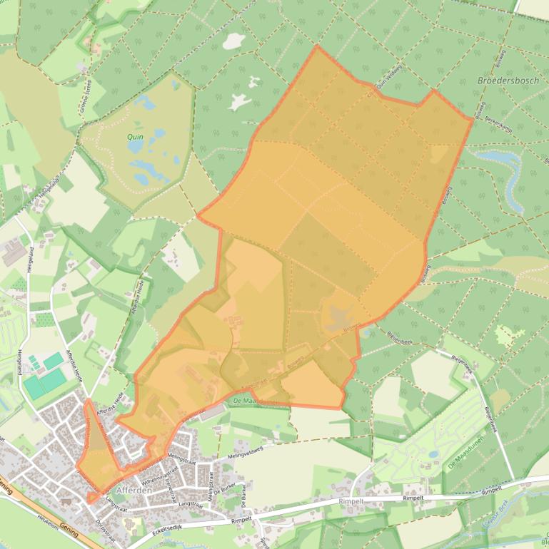 Kaart van postcodegebied 5851AS.