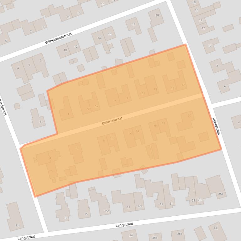 Kaart van postcodegebied 5851BM.