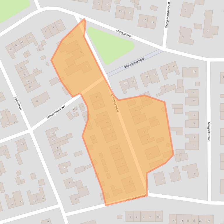 Kaart van postcodegebied 5851BR.