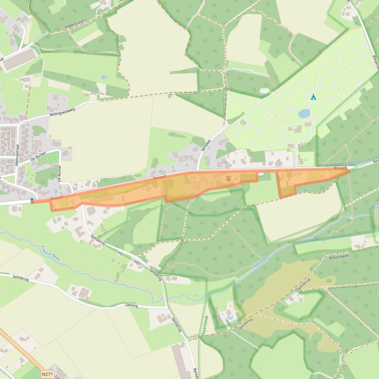 Kaart van postcodegebied 5851EJ.