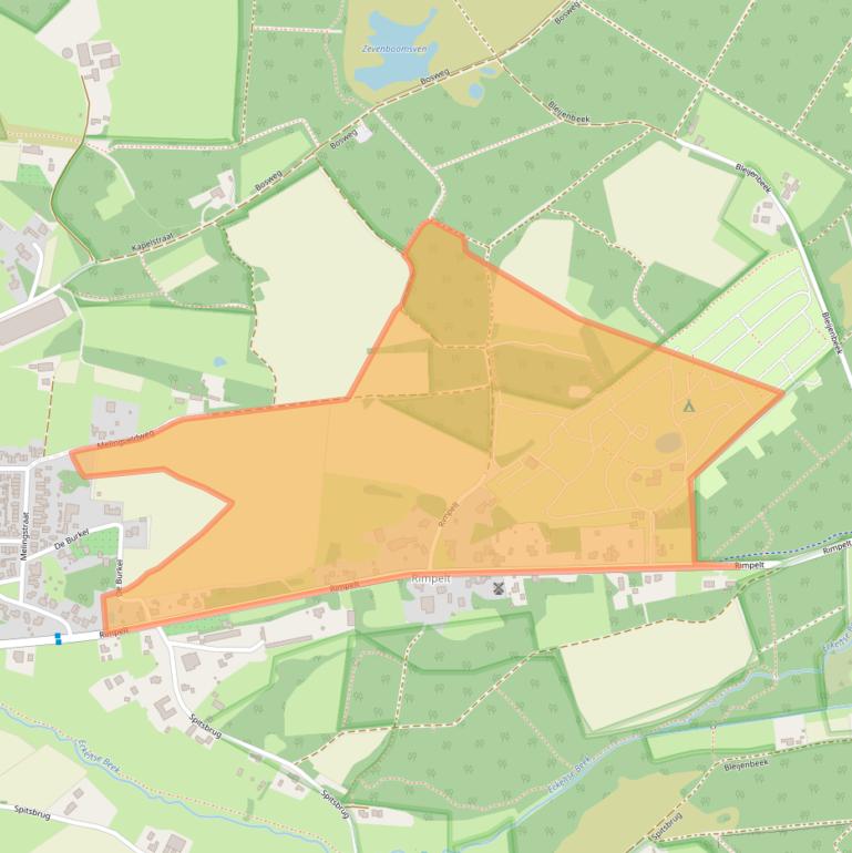 Kaart van postcodegebied 5851EK.