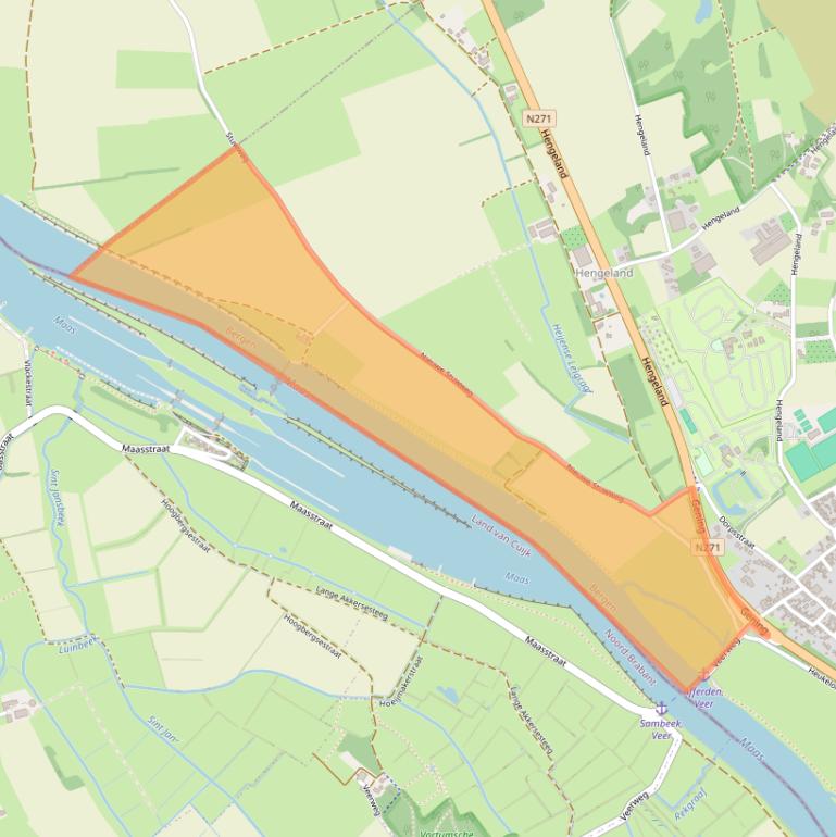 Kaart van postcodegebied 5851EL.