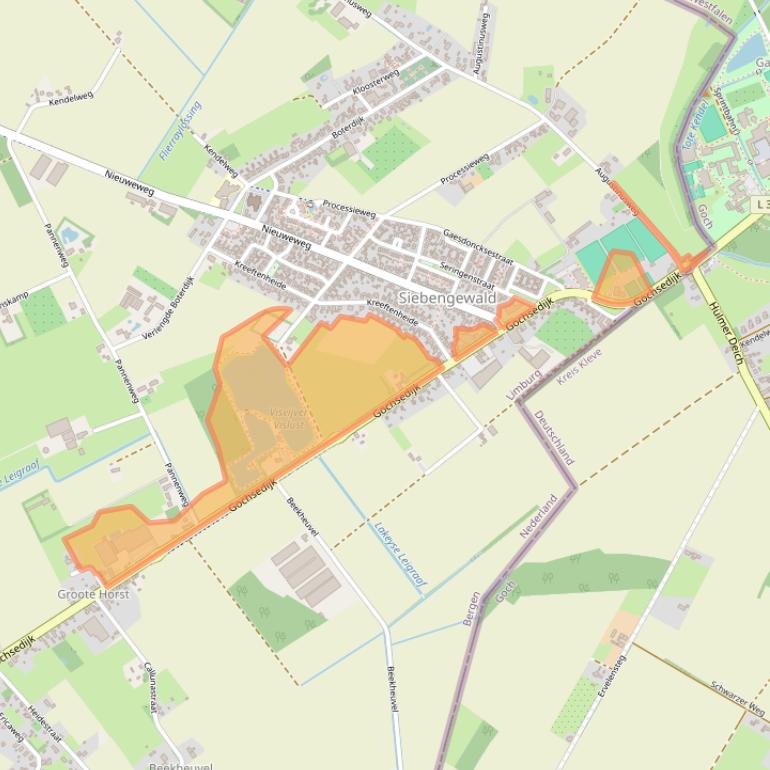Kaart van postcodegebied 5853AB.