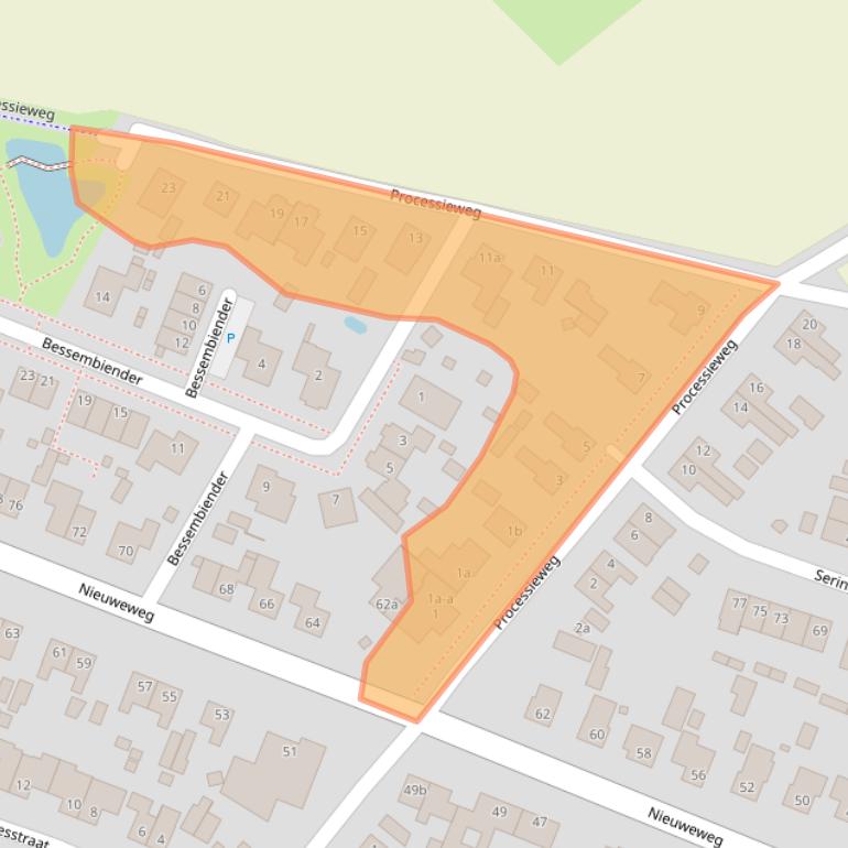 Kaart van postcodegebied 5853BM.