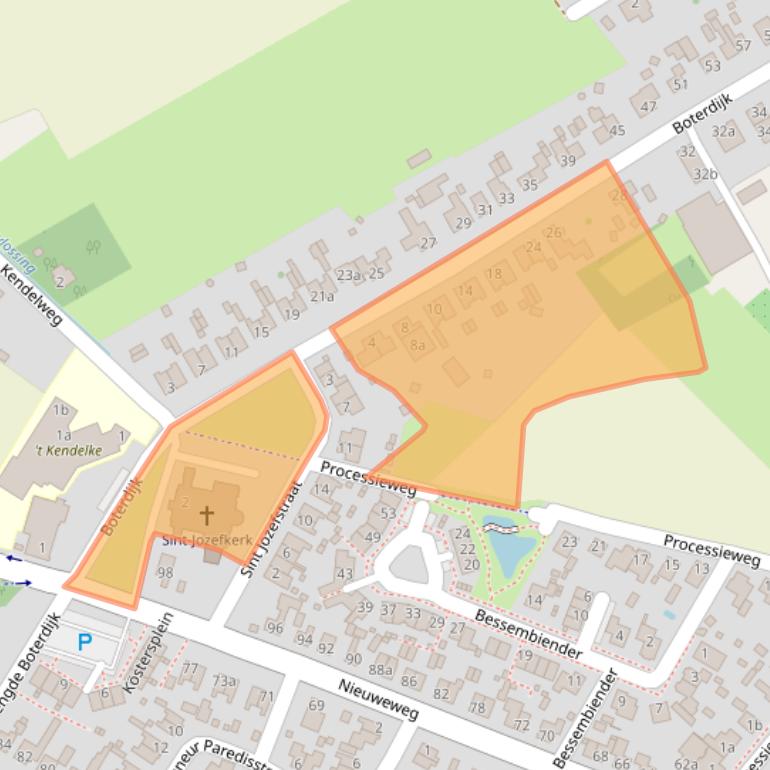 Kaart van postcodegebied 5853BX.