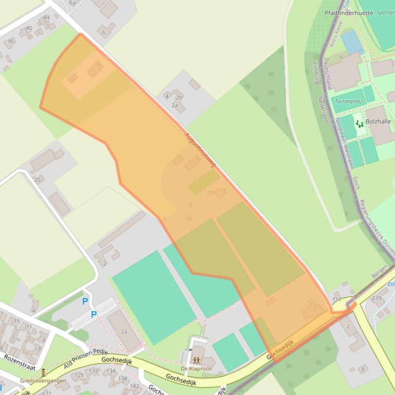 Kaart van postcodegebied 5853EA.