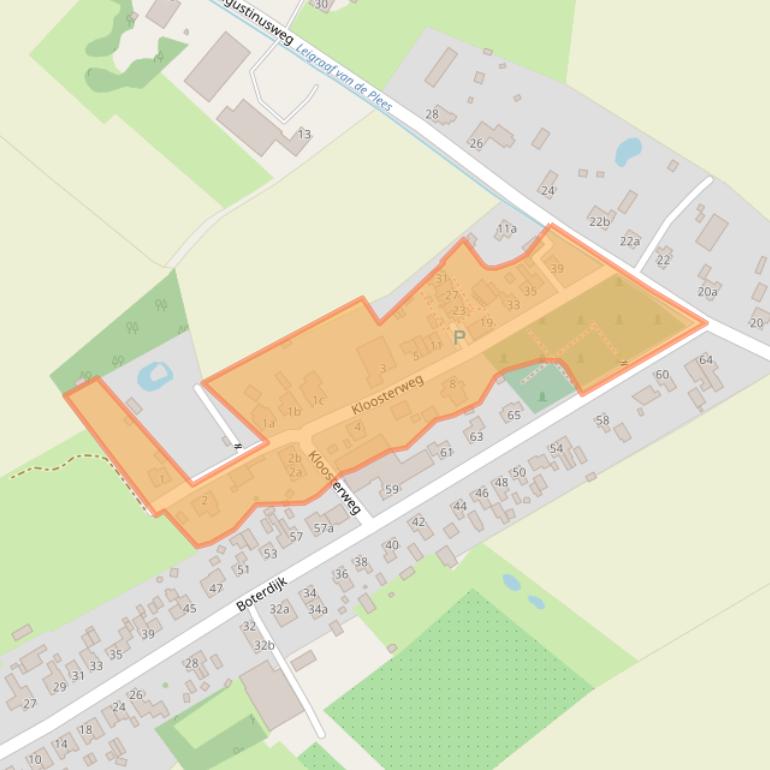 Kaart van postcodegebied 5853EE.