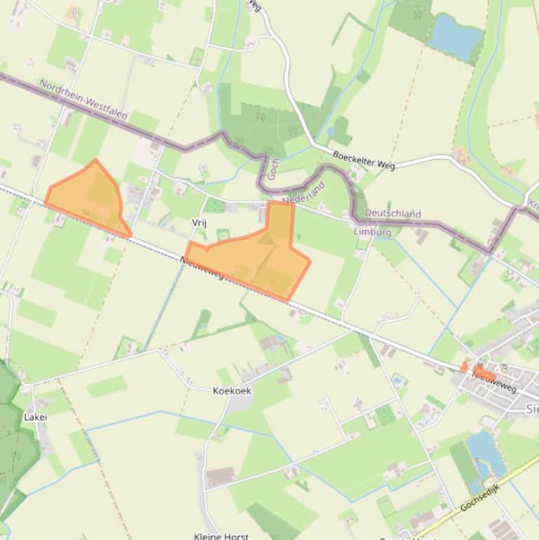 Kaart van postcodegebied 5853ER.